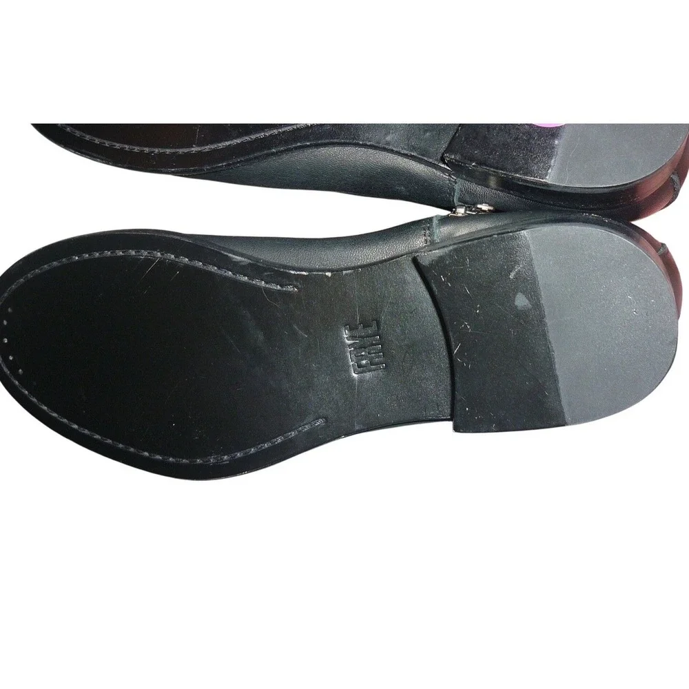 Frye Carly Black Leather Double Zip Chelsea Ankle Boots 9.5 B 3471718‎ NWOB